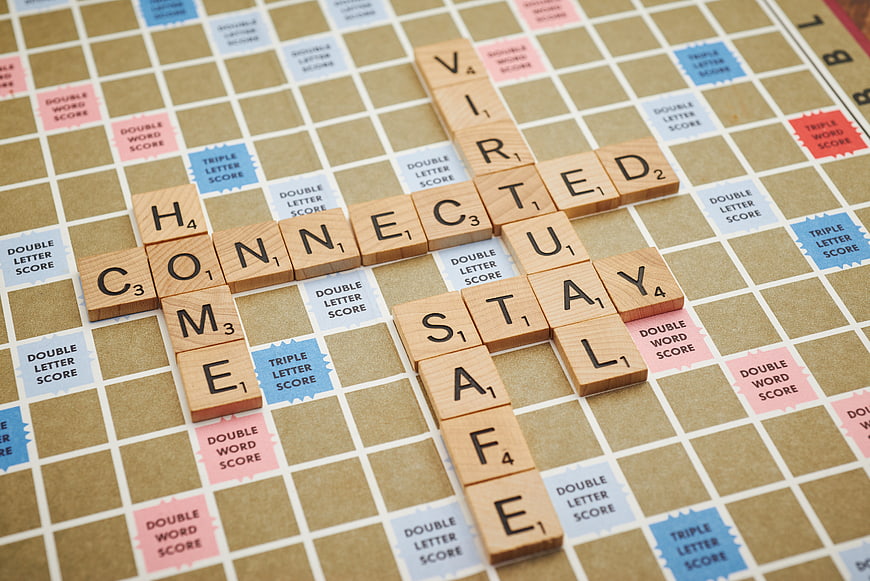 Scrabble Tiles Spelling Connected Stay Safe on Board