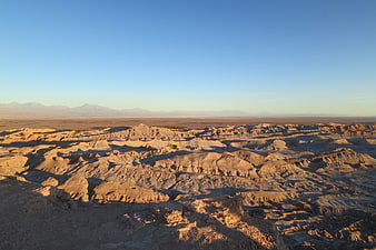 Valle de la Luna desert landscape with eroded rock formations