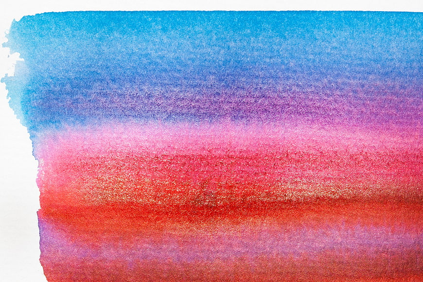 Vibrant Watercolor Gradient Background with Blue, Pink, and Red Hues