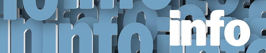 3D Info Text Concept with Blue Background