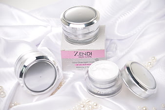 Zendi Skin Care Ultra Overnight Mask on White Silk