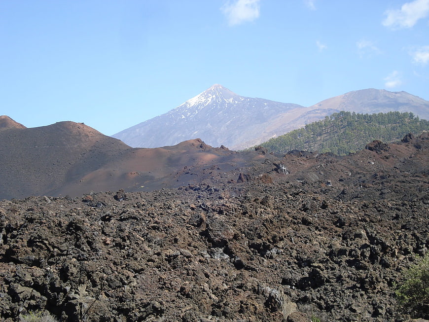 Teide Volcano Landscape with Foreground Lava Field
