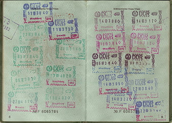 Vintage GDR Passport Visas and Stamps