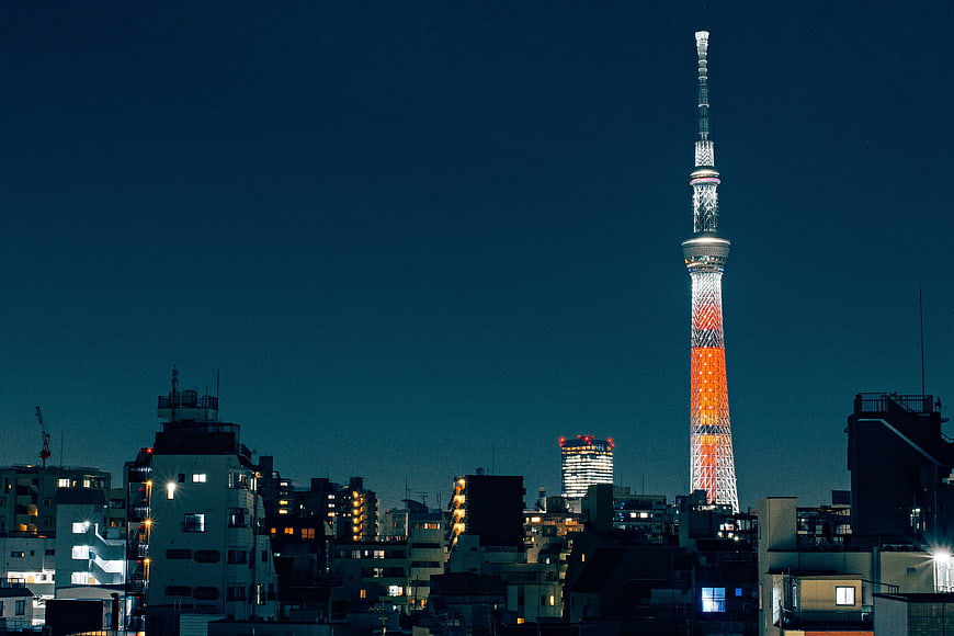 Tokyo Skytree Night View with Cityscape