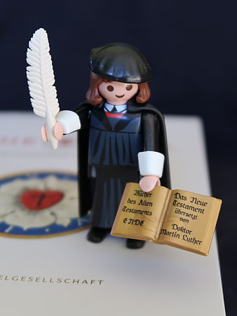 Playmobil Martin Luther Figure Holding Bible and Quill