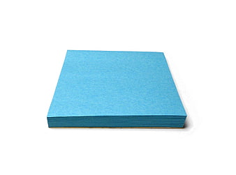 Stack of Blue Sticky Notes Isolated on White Background