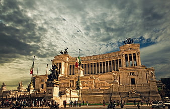 Dramatic Altar of the Fatherland Monument in Rome