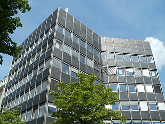 Low Angle View of Modern Black Office Building