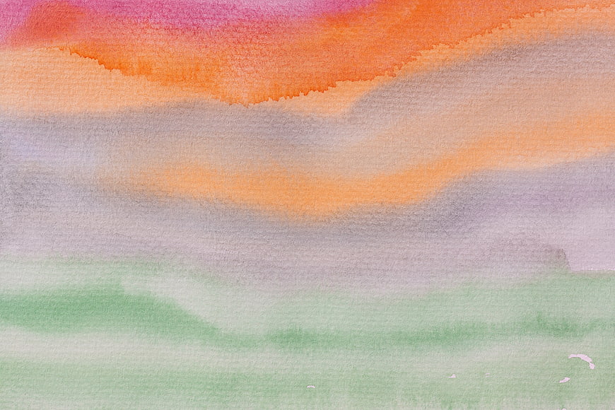 Abstract watercolor background with pastel sunset colors