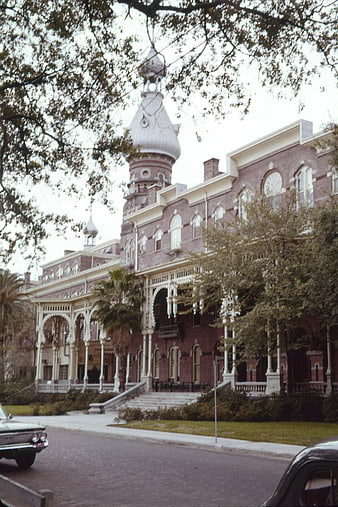 Vintage Photo of Ornate Victorian Hotel with Tower