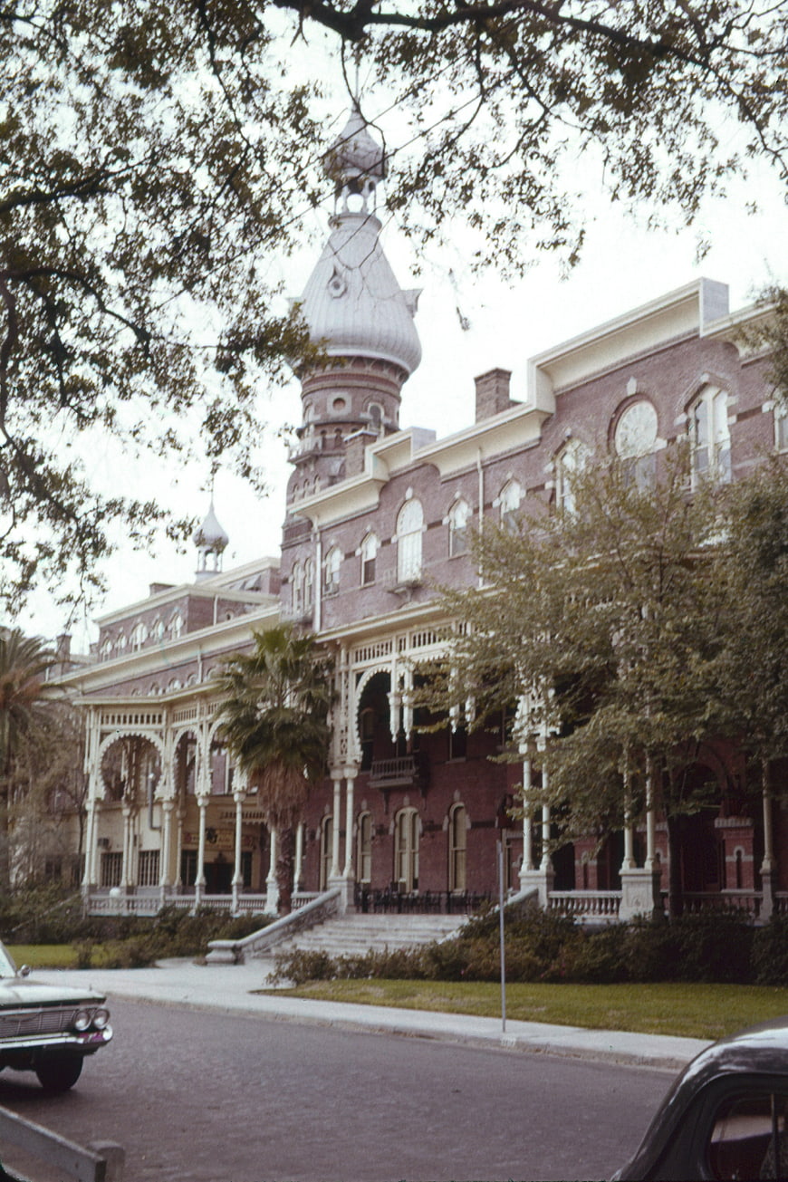 Vintage Photo of Ornate Victorian Hotel with Tower