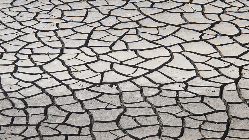 Cracked dry earth texture pattern background