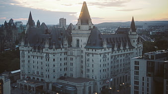 Chateau Laurier Hotel in Ottawa at Sunset