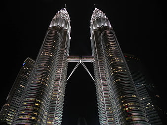 Petronas Twin Towers Kuala Lumpur Night Skyline