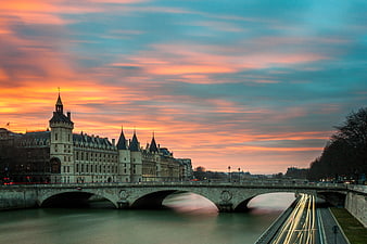 Conciergerie and Pont au Change at Sunset in Paris