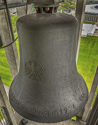 Historic 1936 Olympic Bell in Berlin Stadium Tower