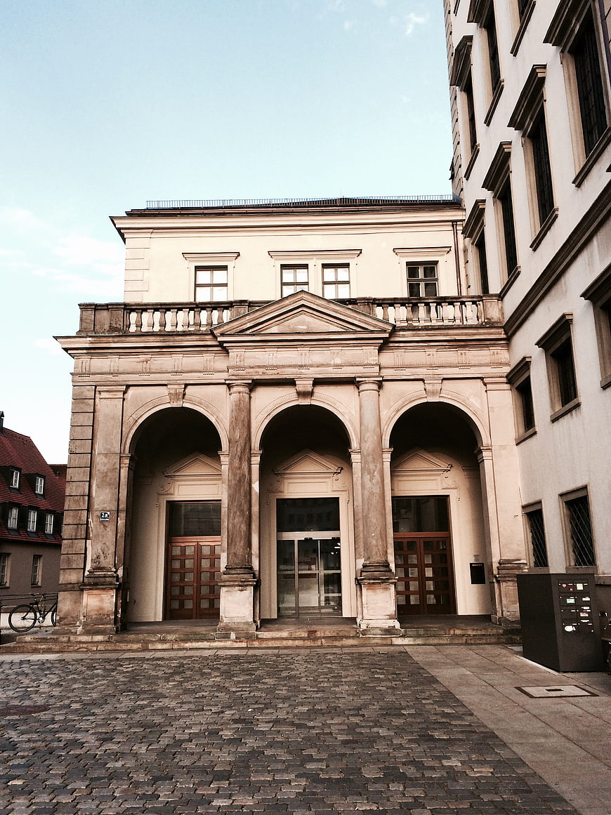 Historic Renaissance Town Hall Facade in Augsburg