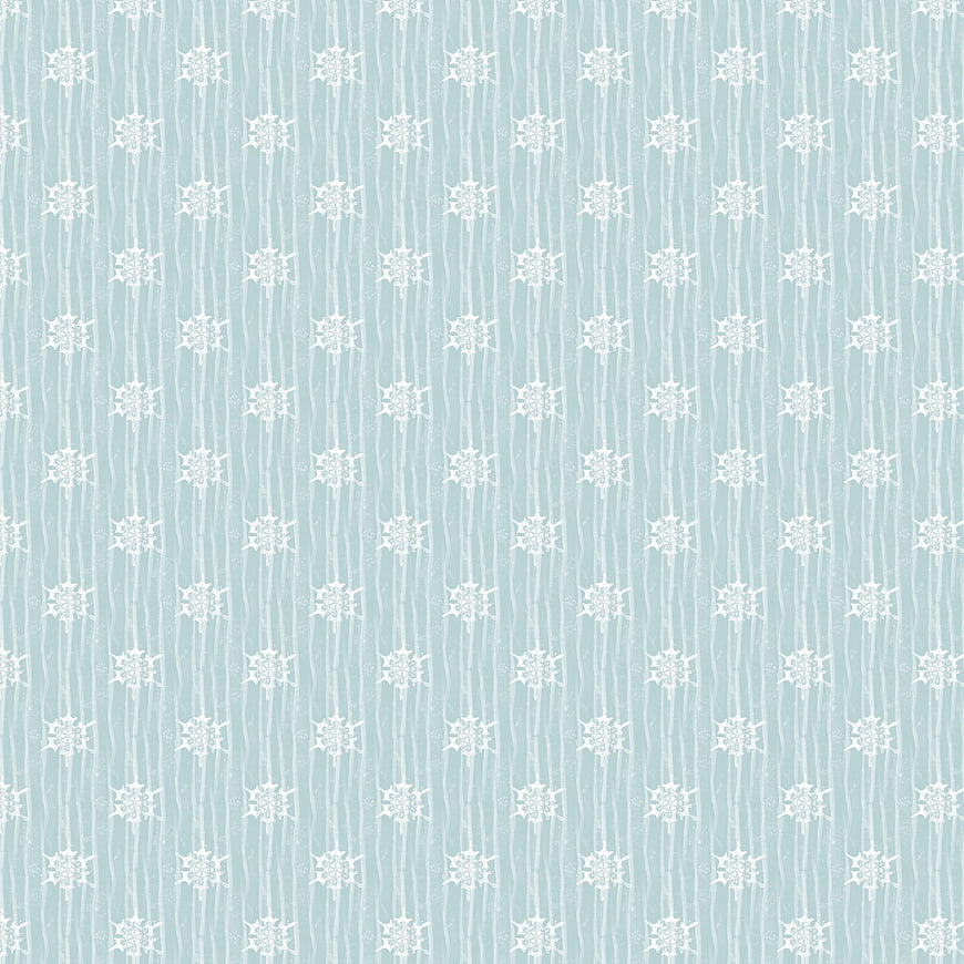 Vintage Blue Snowflake Pattern Paper Background