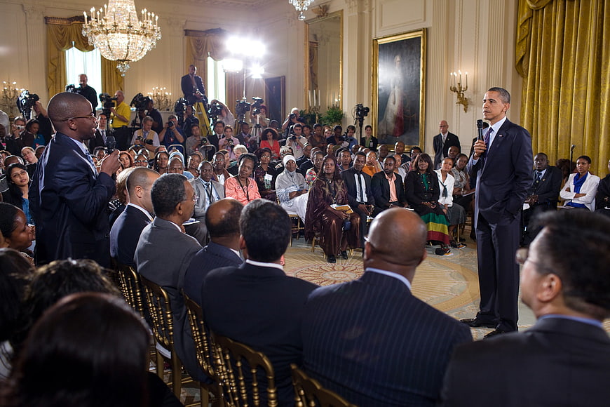 President Obama Speaking To Diverse Audience In White House