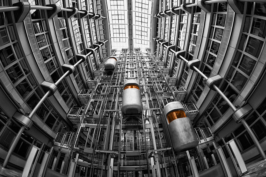 Ludwig Erhard House Elevator Shaft Interior Architecture