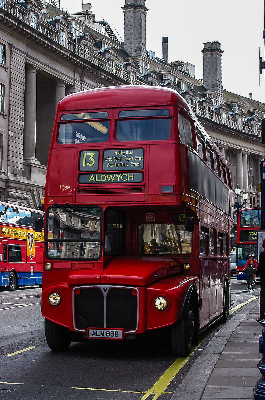 Vintage Red Double-Decker Bus in London