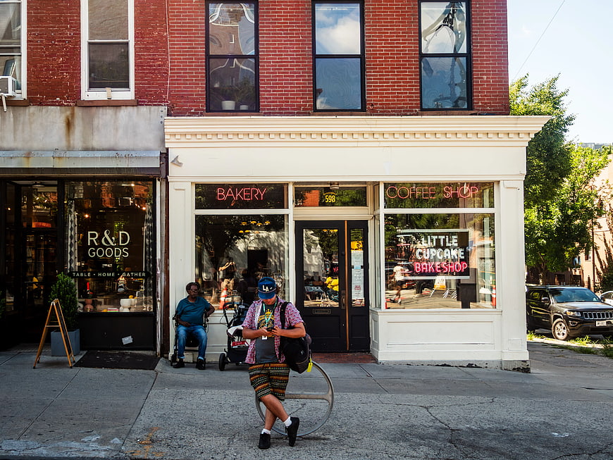 Urban Bakery and Coffee Shop Street Scene