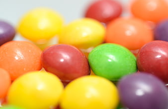 Close-up of colorful candy sweets with shallow depth of field