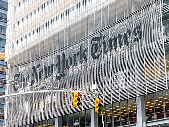 The New York Times Building Facade in Manhattan