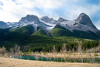 Majestic Mountain Landscape with Lake and Forest