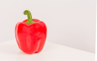 Fresh Red Bell Pepper on White Background
