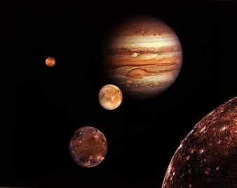 Jupiter and Galilean Moons in Deep Space