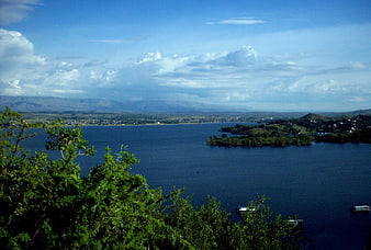 Panoramic View of Lake Naivasha with Peninsula and Mountains