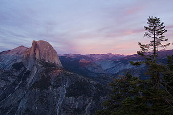 Half Dome Yosemite National Park Sunset Landscape
