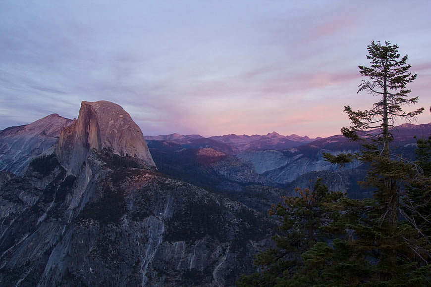Half Dome Yosemite National Park Sunset Landscape
