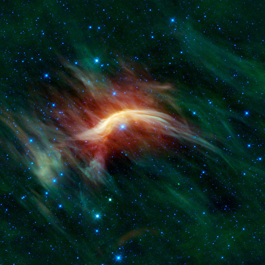 Zeta Ophiuchi Runaway Star Interstellar Bow Shock Nebula