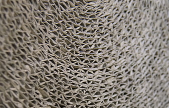 Macro Texture of Corrugated Cardboard Packaging Material