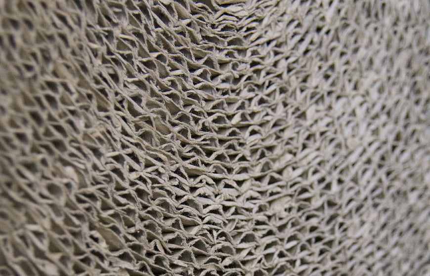 Macro Texture of Corrugated Cardboard Packaging Material