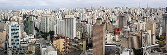 Panoramic View of São Paulo City Skyline and Urban Architecture