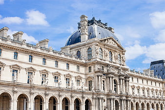 Grand Palais Architecture in Paris Under Blue Sky