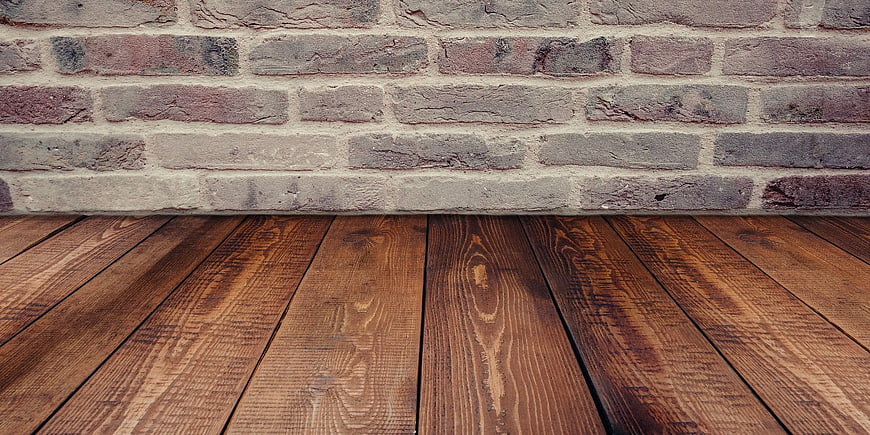 Rustic Brick Wall and Wooden Floor Background