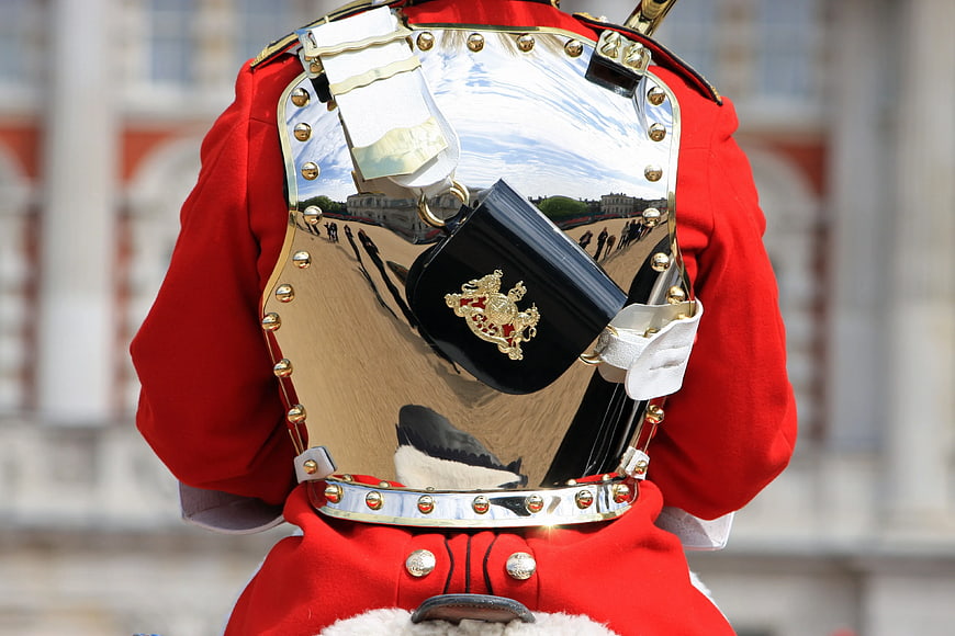 Close-up of Royal Horse Guards Silver Breastplate