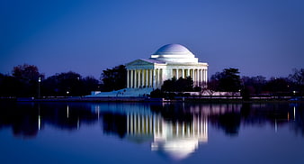 Jefferson Memorial Reflection at Dusk in Washington DC