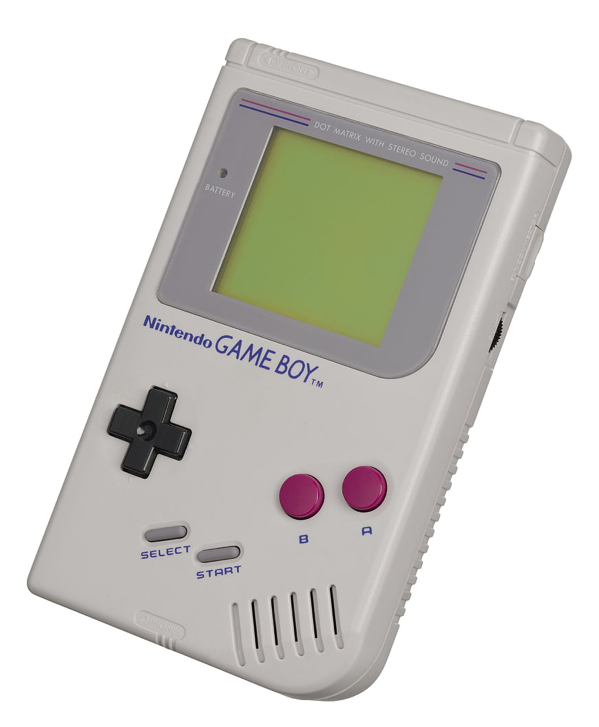 Vintage Nintendo Game Boy Console Isolated on White