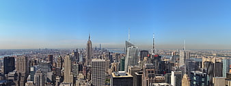 Panoramic New York City Skyline with Empire State Building