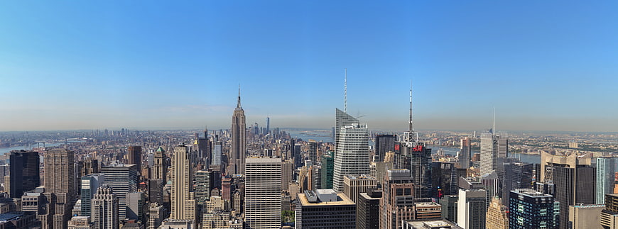 Panoramic New York City Skyline with Empire State Building