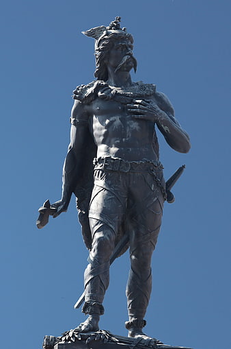 Bronze Statue of Ambiorix Celtic Warrior King
