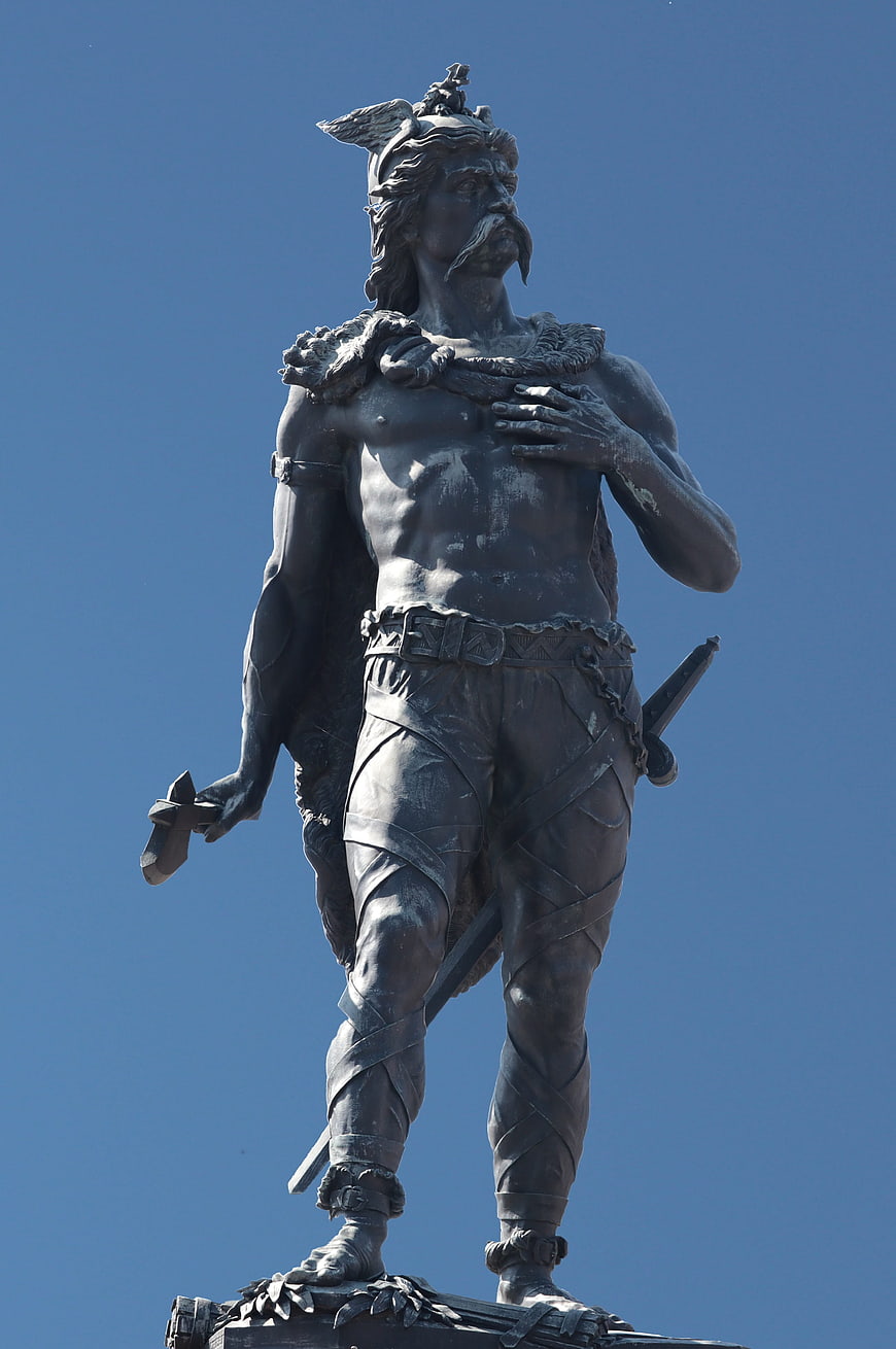 Bronze Statue of Ambiorix Celtic Warrior King