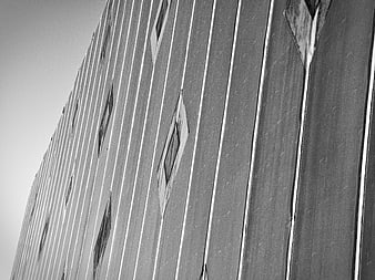 Abstract Black and White Modern Building Facade with Diagonal Lines