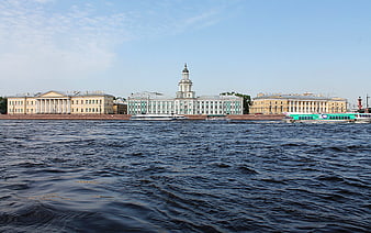Kunstkamera Building and River Neva in St. Petersburg