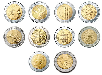 Collection of Euro Commemorative Coins from Various Countries